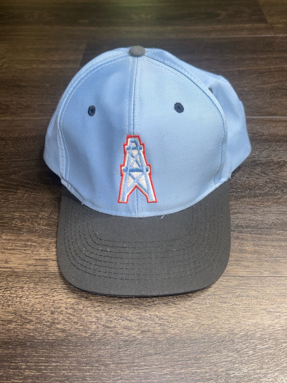 Vintage 1990s Houston Oilers NFL Plain Logo Adjustable SnapBack Hat Logo 7